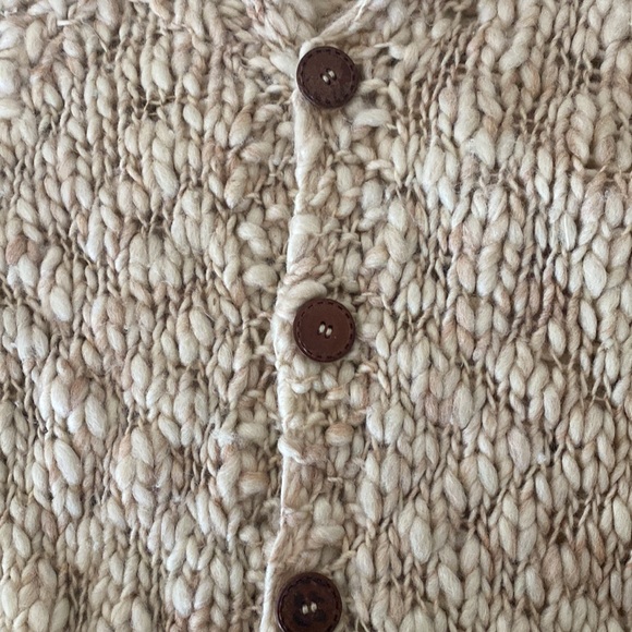 Vintage Danspin Handmade wool sweater made in Denmark neutral boxy cardigan - Picture 9 of 13